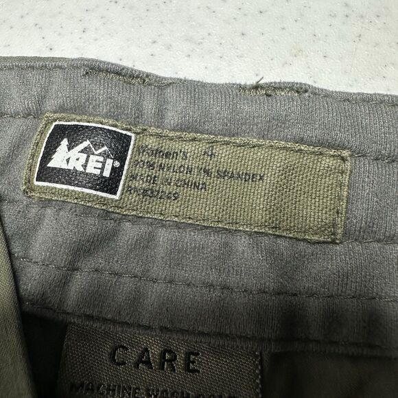REI Pants Womens 4 Roll Up Convertible Green Hiking Gorpcore Trail Outdoor *Spot - Picture 10 of 14